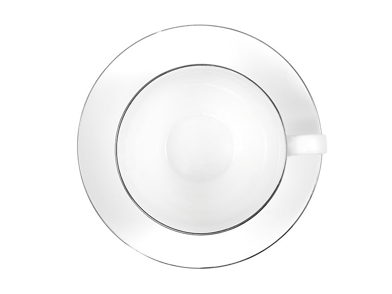 White Platinum Cup & Saucer