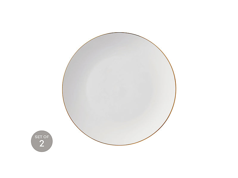 White Gold Coupe Charger Plate