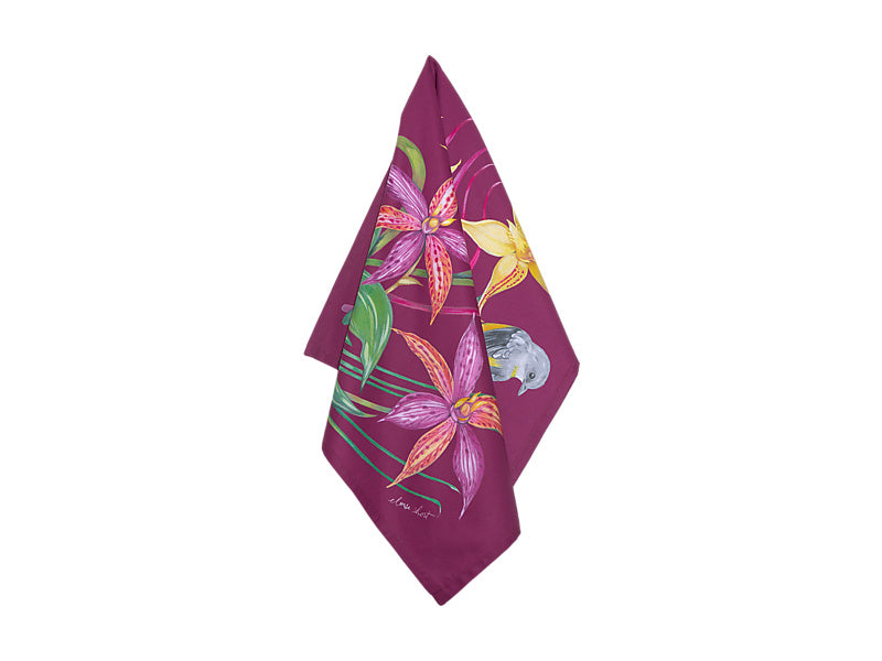 Eloise Short Lyric Tea Towel Yellow Robin