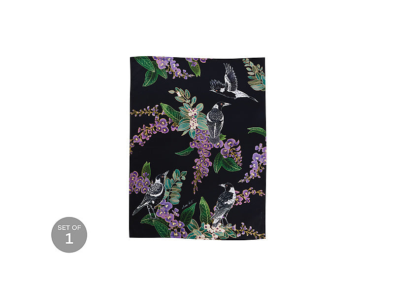 Eloise Short Native Grace Magpie Tea Towel