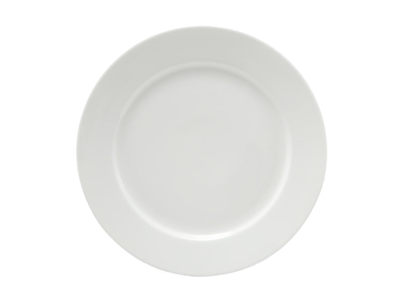 White Basics Rim Entree Plate