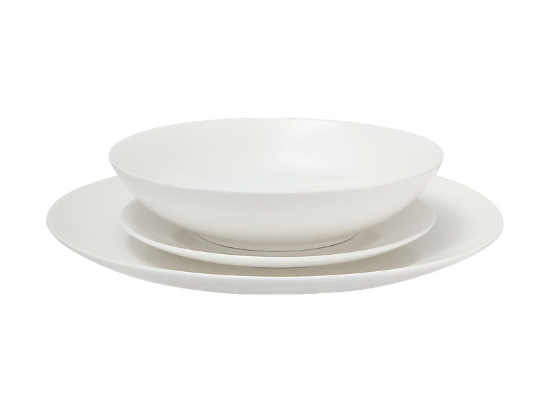 White Basics Tribeca Coupe Dinner Set 12pc Gift Boxed