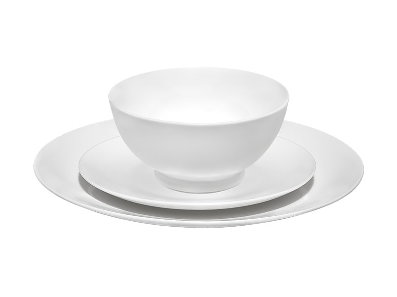 White Basics Dynasty Coupe Dinner Set 12pc Gift Boxed