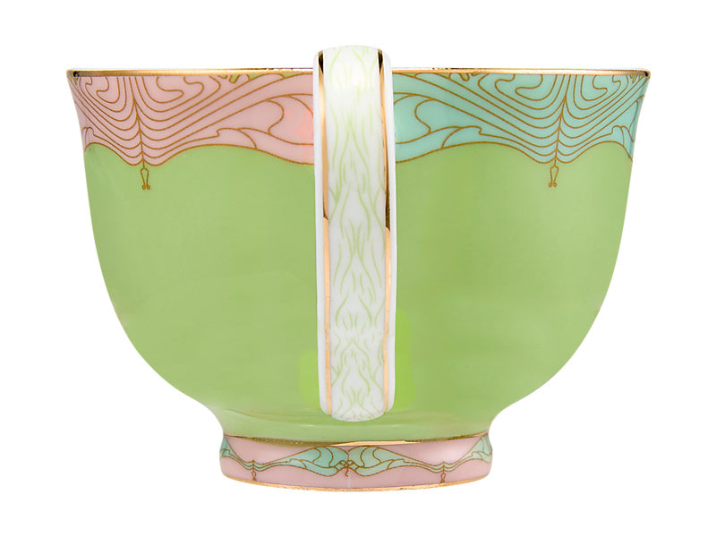 Wicked Pink Goes Good With Green Demi Cup & Saucer Set of 2 Elphaba Gift Boxed