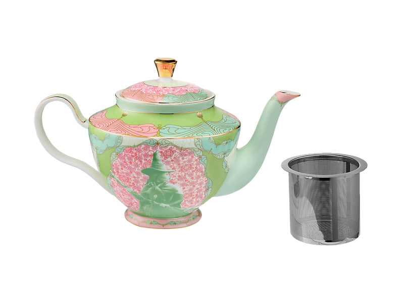 Wicked Pink Goes Good With Green Teapot With Infuser Elphaba Gift Boxed