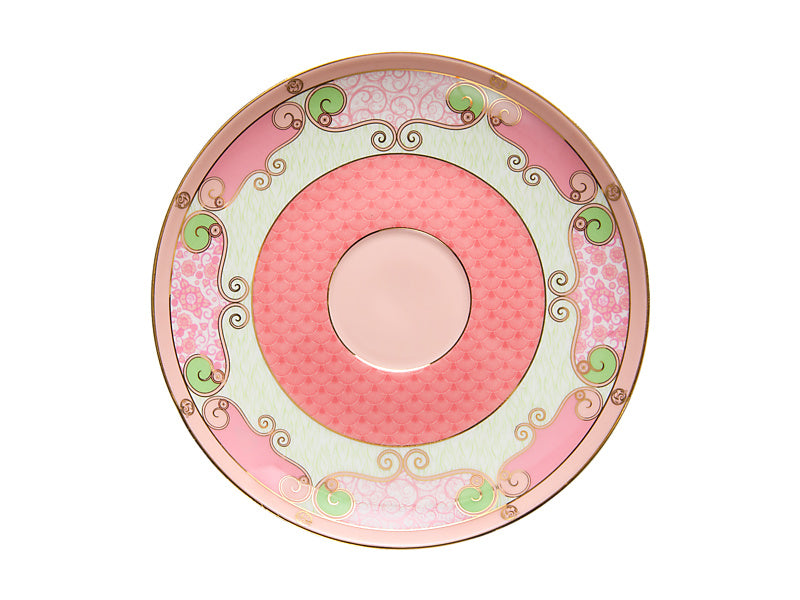 Wicked Pink Goes Good With Green Footed Cup & Saucer Glinda Gift Boxed