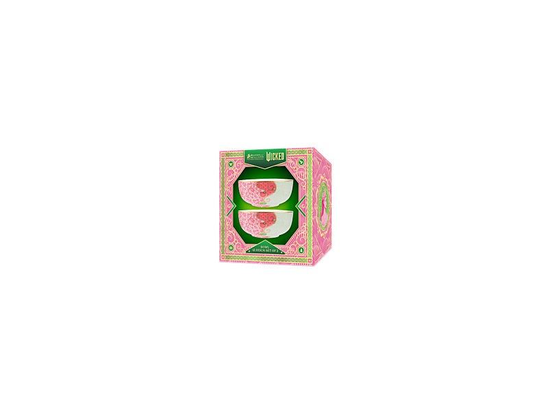 Wicked Pink Goes Good With Green Bowl Set of 2 Glinda Gift Boxed