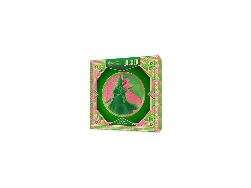 Wicked Magical Coupe Side Plate Pink & Green Forever Gift Boxed