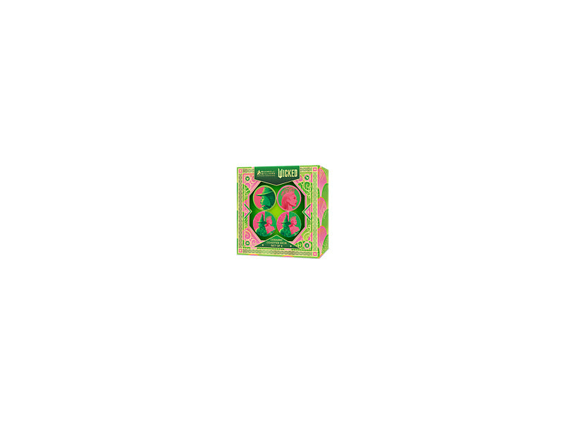 Wicked Magical Ceramic Coaster 10cm Set of 4 Pink & Green Forever Gift Boxed