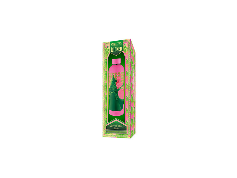 Wicked Magical Double Wall Insulated Bottle 750ML Pink & Green Forever Gift Boxed