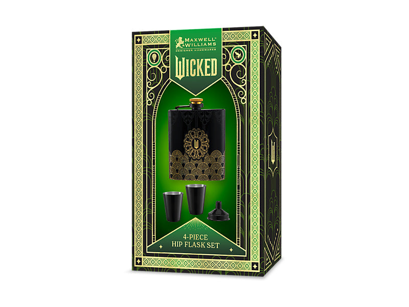 Wicked Wizard's Palace Hip Flask Set 4pc Gift Boxed