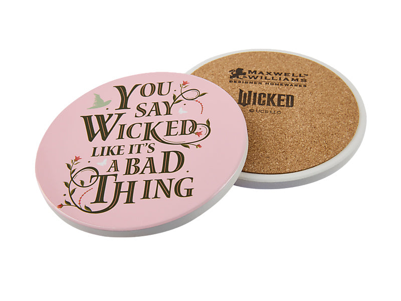Wicked Ceramic Coaster Set of 4 Say Wicked Gift Boxed