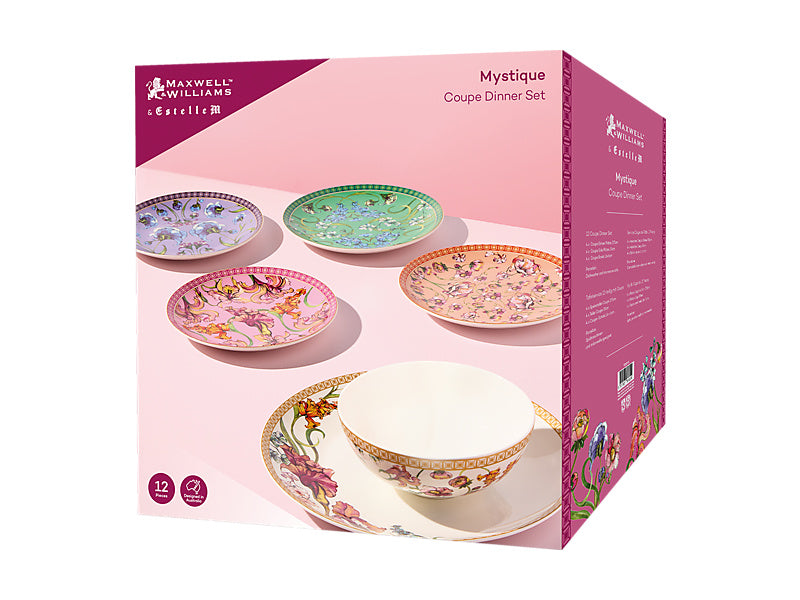 Estelle Michaelides Mystique Coupe Dinner Set 12pc Gift Boxed