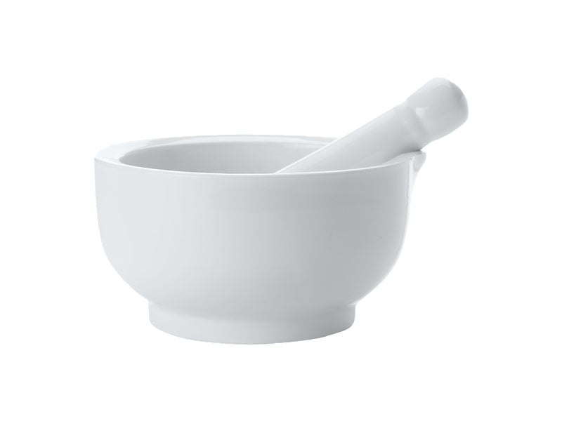 White Basics Mortar & Pestle 12cm Gift Boxed