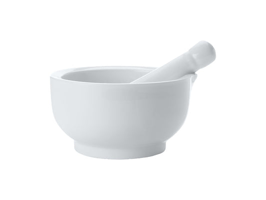 White Basics Mortar & Pestle 9cm Gift Boxed