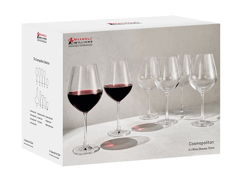 Cosmopolitan Wine Glass 710ML Set of 6 Gift Boxed