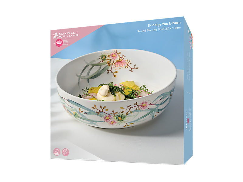 Royal Botanic Gardens Eucalyptus Bloom Round Serving Bowl Gift Boxed