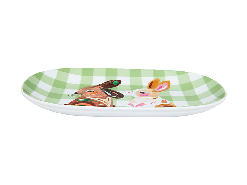 Pete Cromer Barn Friends Oblong Platter Bunny Gift Boxed