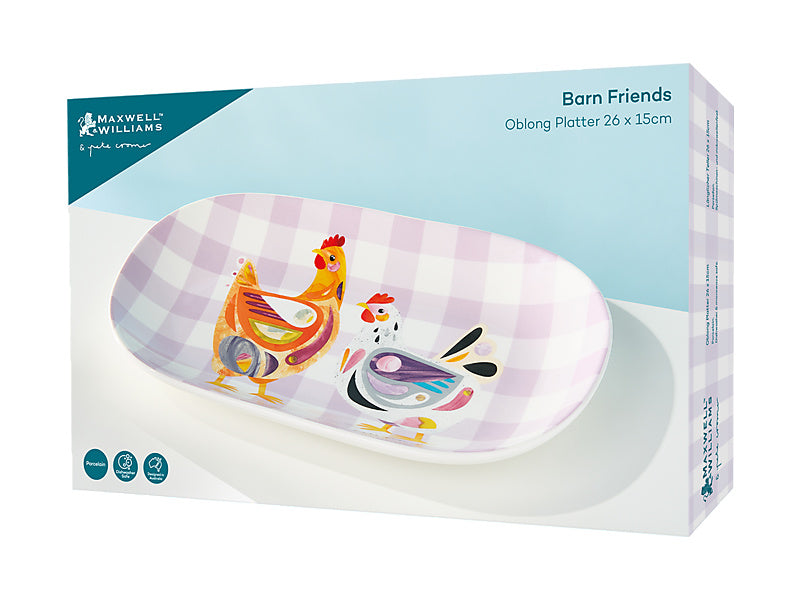 Pete Cromer Barn Friends Oblong Platter Chook Gift Boxed