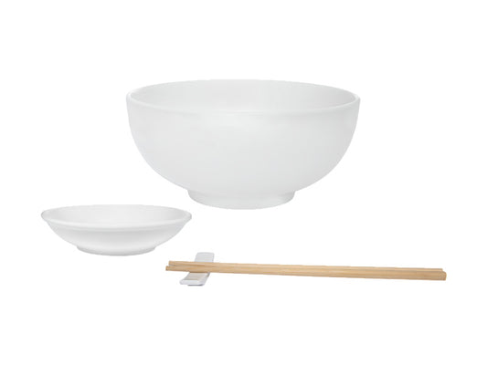 White Basics Noodle Bowl Set 8pc Gift Boxed