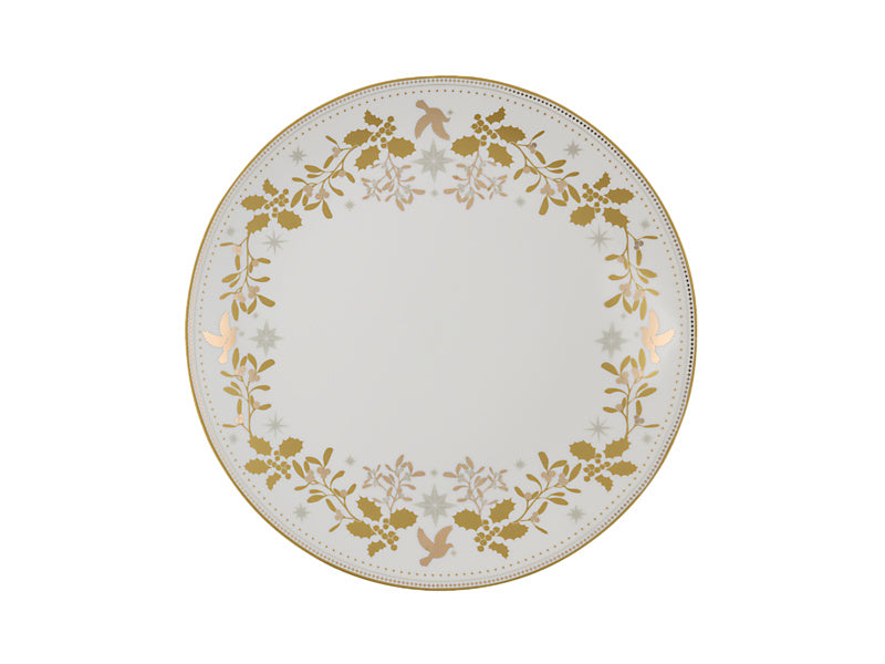 White Christmas Round Platter Gift Boxed