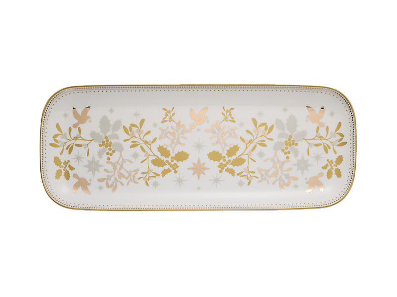 White Christmas Oblong Platter Gift Boxed