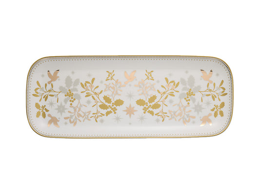 White Christmas Oblong Platter Gift Boxed