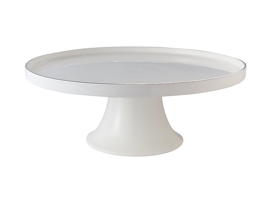 White Platinum Footed Cake Stand Gift Boxed