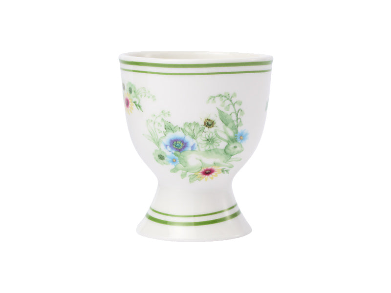 Clover & Cottontail Bouquet Bunny Egg Cup