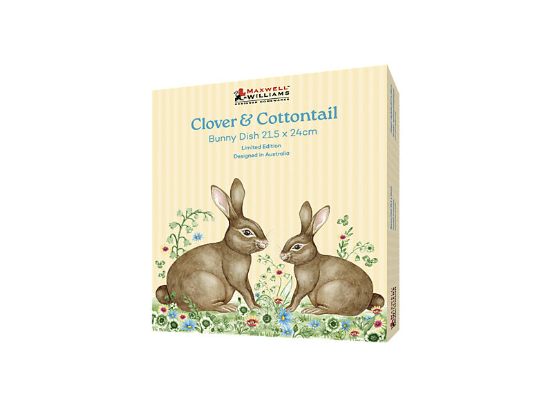 Clover & Cottontail Bunny Dish Gift Boxed