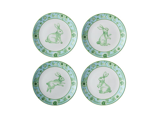 Clover & Cottontail Set of 4 Plates Assorted Gift Boxed