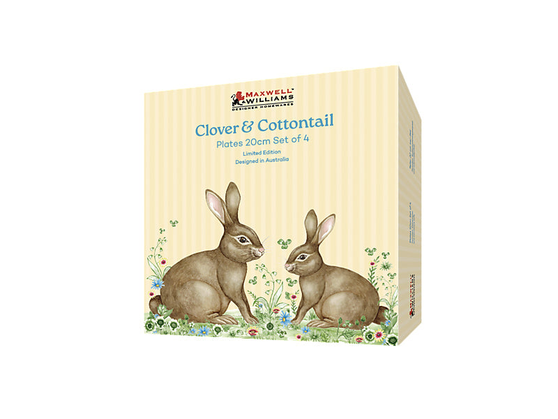 Clover & Cottontail Set of 4 Plates Assorted Gift Boxed