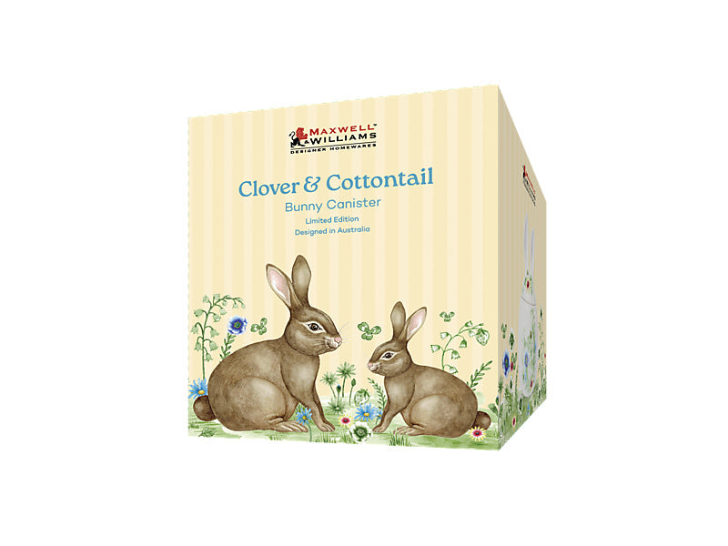 Clover & Cottontail Bunny Canister Gift Boxed