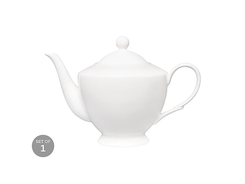 White Basics Classic Teapot With Infuser Gift Boxed