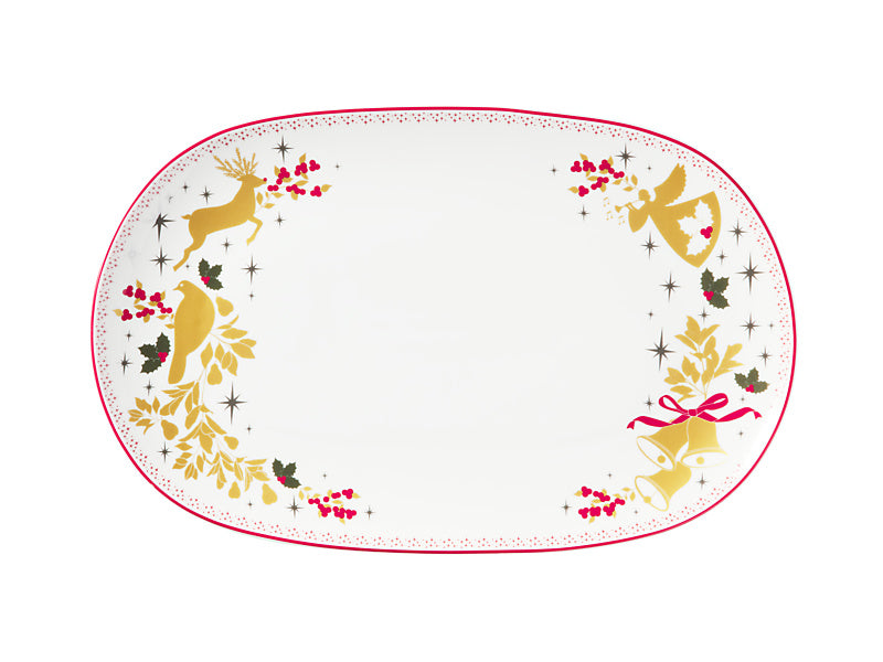 White Christmas 2026 Oblong Platter Gift Boxed