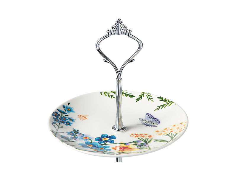 Fluttering Meadow 2 Tiered Cake Stand Gift Boxed