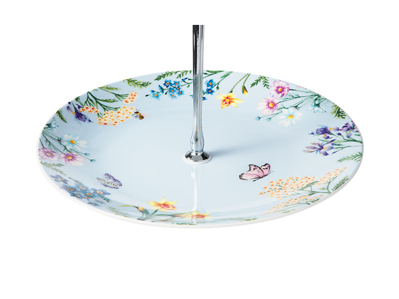 Fluttering Meadow 2 Tiered Cake Stand Gift Boxed
