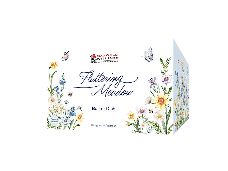 Fluttering Meadow Butter Dish Gift Boxed