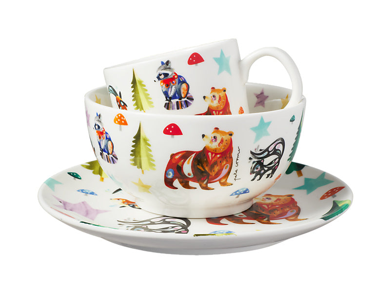 Pete Cromer Woodland Creatures Children's 3pc Dinner Set Gift Boxed