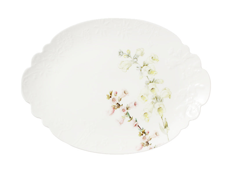 Royal Botanic Gardens Foxglove Scallop Oval Platter Gift Boxed