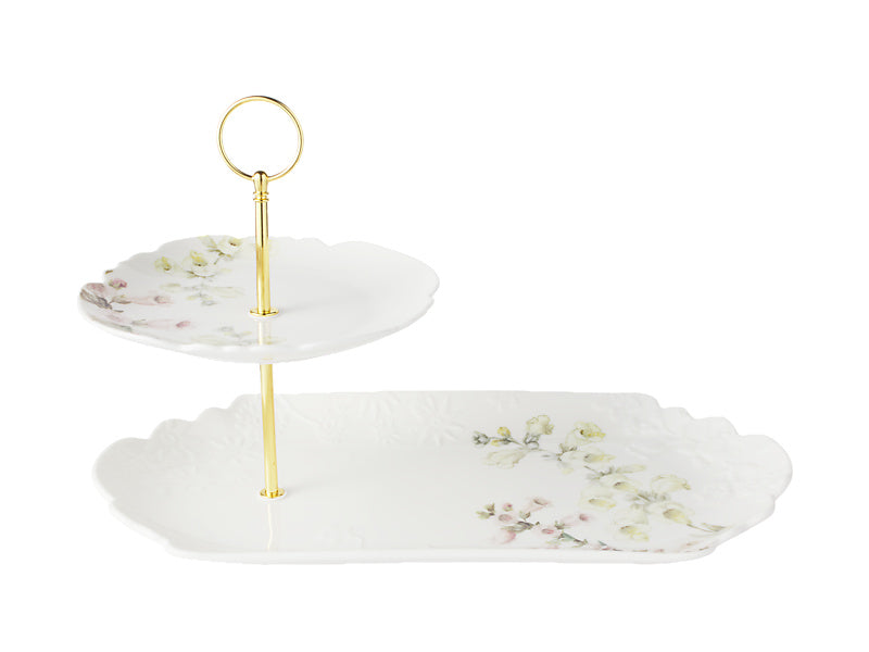 Royal Botanic Gardens Foxglove 2 Tiered Entertaining Set Gift Boxed