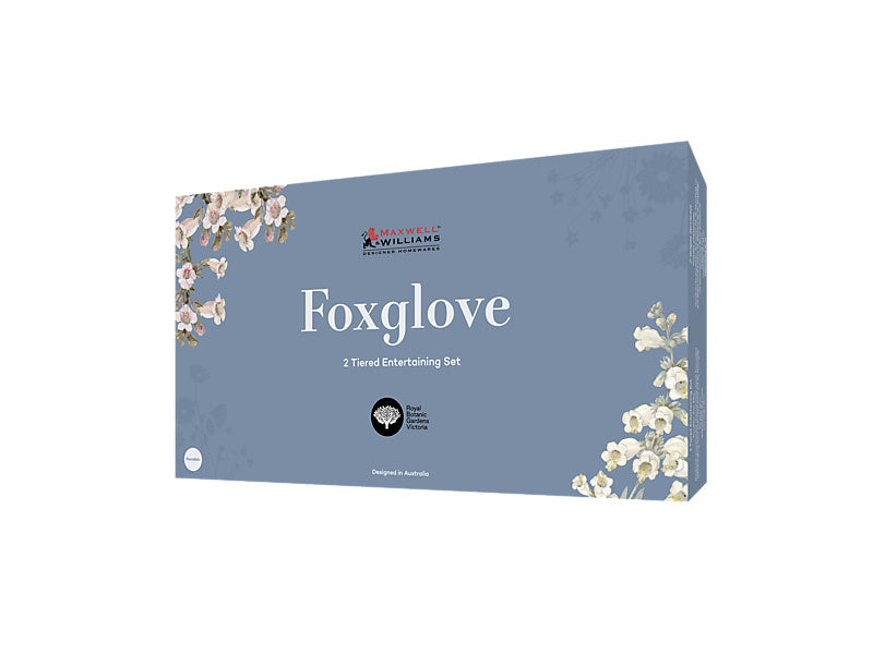 Royal Botanic Gardens Foxglove 2 Tiered Entertaining Set Gift Boxed