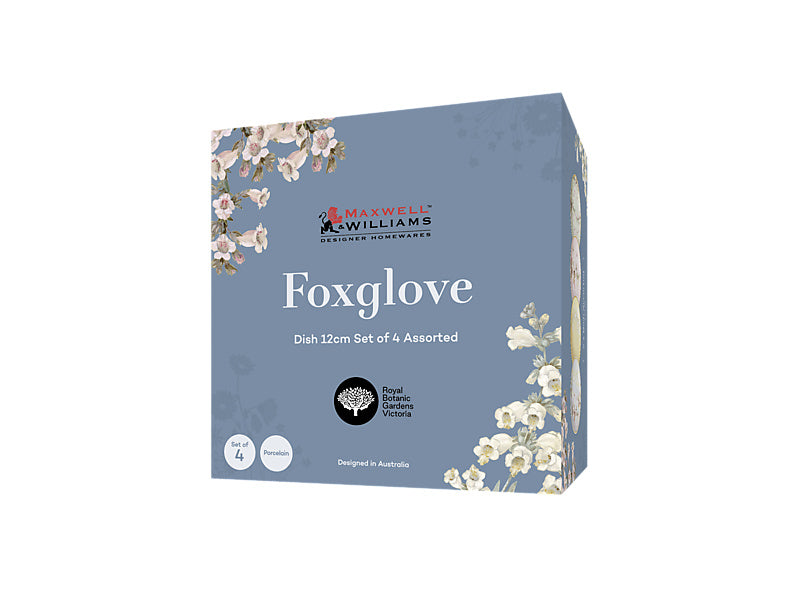 Royal Botanic Gardens Foxglove Dish Set of 4 Assorted Gift Boxed