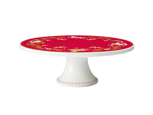 White Christmas 2026 Footed Cake Stand Gift Boxed