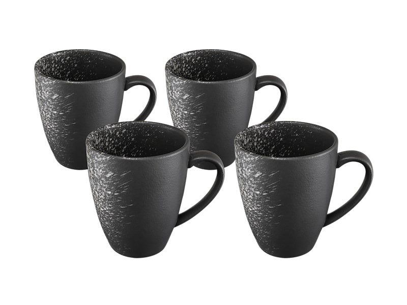 Caviar Galaxy Coupe Mug Set of 4 Gift Boxed