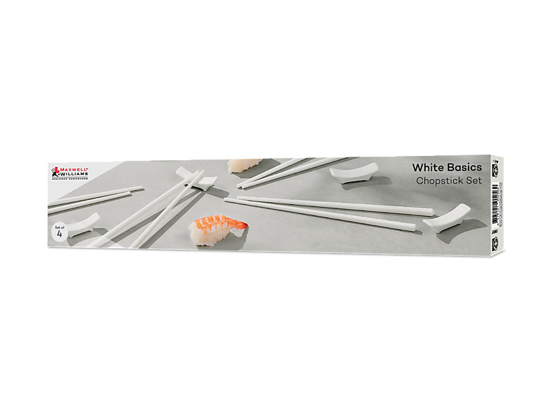 White Basics Chopsticks Set of 4 Gift Boxed