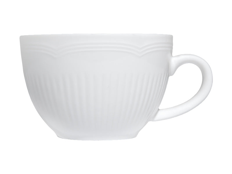White Basics Rococo Cup & Saucer