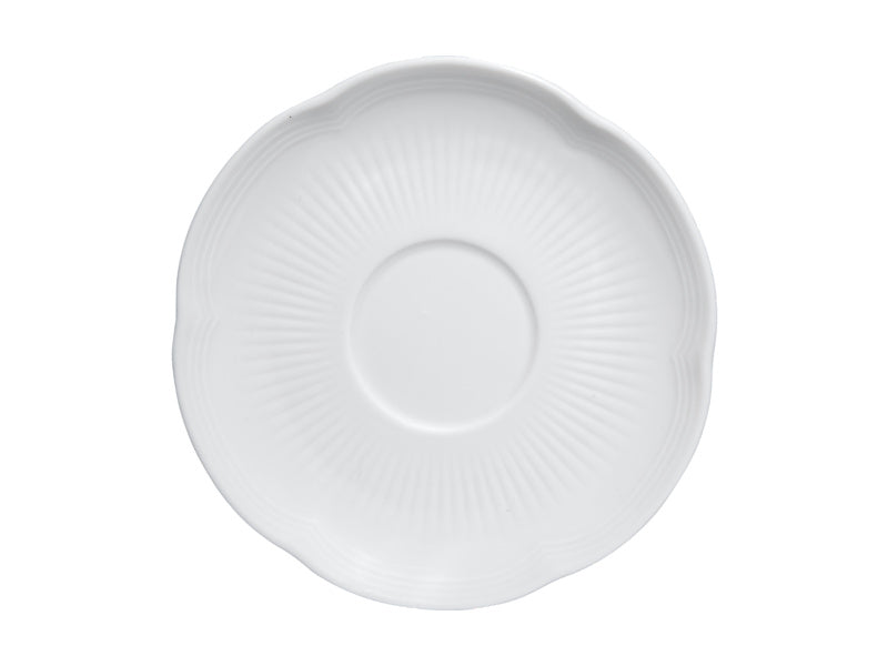 White Basics Rococo Cup & Saucer