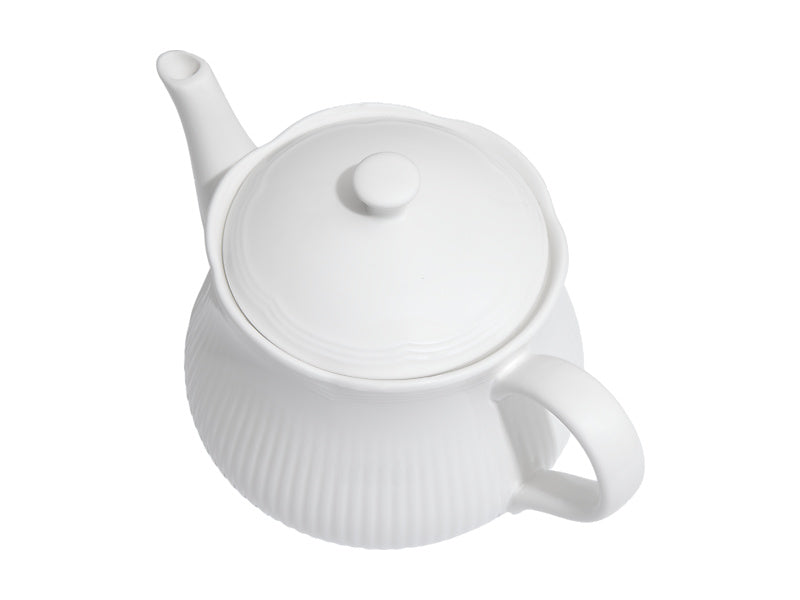 White Basics Rococo Teapot Gift Boxed