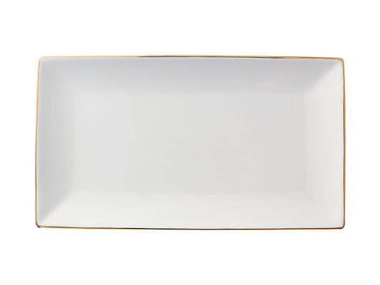 White Gold Rectangular Platter Gift Boxed